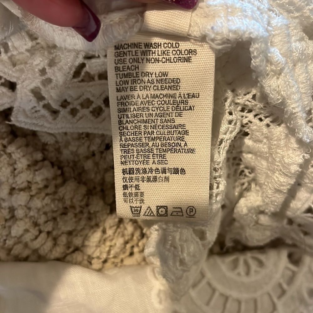 FREE PEOPLE Sounds of Summer White Cotton Tunic, S! - Picture 7 of 10